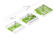 three diagrams showing the various areas in which trees can be grown and placed on top of each other