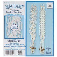 macrame the art of creative knitting bookmarks 2 x 10 - pack