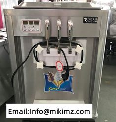 the machine is being used to make ice cream