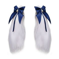 1 Pair Girls Cute Bunny Plush Ears Hair Clip Bowknot Bell Ears Hairpin Halloween Costume Hair Accessories Size: one size.  Color: Blue.  Gender: female.  Age Group: adult. Clip On Bunny Ears, Cute Bunny Plush, Easter Bunny Costume, Bunny Costume, Blue Bunny, Ear Hair, Bunny Toys, Bunny Plush, Bunny Ears