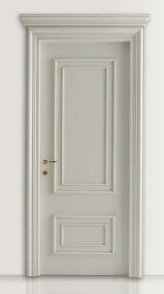 an open door in a white room