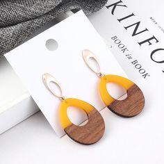 Discover the allure of our Enchanting Woodcraft Handmade Water Drop Earrings for Women. Handmade from fine wood, these exquisite earrings boast an antique charm with a touch of modernity, making them a perfect all-match accessory for women seeking unique style. Product information: Processing Technology: Handmade Color: White, Yellow, Blue Applicable people: Women Style: Women's Material: Wood Shape: Drop-shaped Popular elements: Irregular, chain, Diamond Plaid Style: Antique style Packing list: Water Drop Earrings, Chain Diamond, People Women, Plaid Fashion, Simple Earrings, Water Drops, Water Drop, Antique Style, Earring Gifts