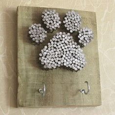 simple crafts for paw print art, crafts, This gave me my inspiration Dog Diy Projects, Paw Print Art, Dogs Diy Projects, Dog Diy, Nail Salon Design, Simple Crafts, Wine Cork Crafts, Dog Rooms, Dog Crafts