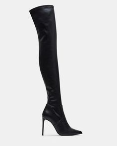 VAVA Black Paris Over The Knee Stiletto Heel Boots | Women's Boots