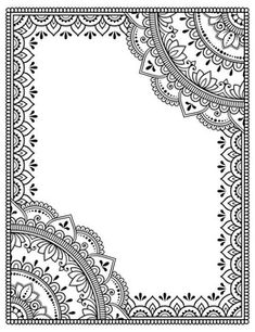 a black and white paisley border with an empty space in the middle