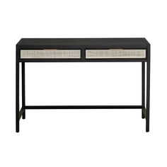 rattan-desk-ebony-rat009-e Comforting Aesthetic, Calm Workspace, Rattan Desk, Best Home Office Desk, Best Home Office, Buy Desk, Wood Joinery, Down To Earth, Internal Doors