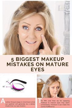 Makeup For Over 60, Makeup Tips To Look Younger, Eyeshadow Basics, Hooded Eye Makeup Tutorial, Makeup Over 50, Makeup Over 40, Makeup Tips For Older Women, Makeup For Older Women, Silver Tips