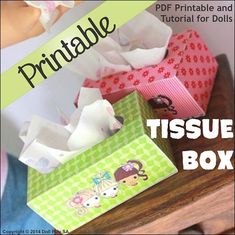 an image of a magazine cover that has tissue boxes in front of it and the title printable tissue box