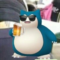 a cartoon character holding a beer in his right hand and wearing sunglasses on top of it