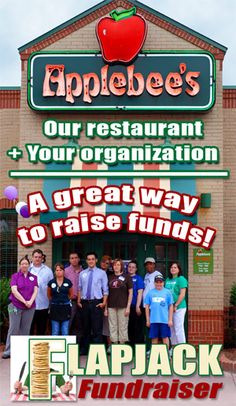 an advertisement for applebee's restaurant and its employees