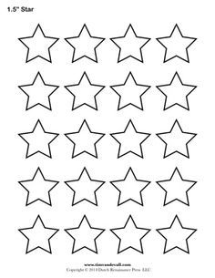 the star pattern is shown in black and white, with one line on each side