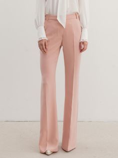 These are the Vashti Bootcut Trousers, featuring a slim silhouette with a bootcut flare. Made from a stretchy acetate-polyester blend, these trousers are comfortable yet structured, with a high-density wool blend fabric that provides a luxurious sheen and a clean texture.- Secure waist fit with sturdy waistband and hook closure- Deep Navy, Light Pink: Can be Paired with the TRINITY blazer for a formal look- White: Can be Paired with the KAIDA blazer for a formal look* The actual color of the pro Bootcut Trousers, The Trinity, Flare Trousers, Formal Looks, Density, Wool Blend, Light Pink, Trousers, Blazer