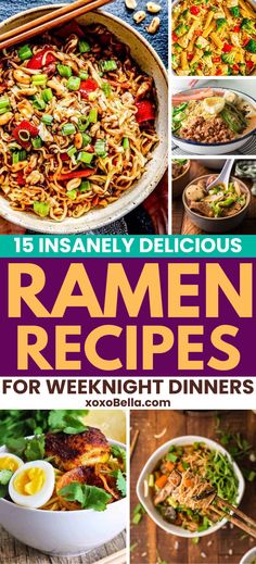 Tasty ramen recipes to try Recipes Using Ramen Noodles, Easy Ramen Recipes, Easy Noodle Recipes, Fancy Ramen, Spicy Meals, Meals Beef, Easy Asian Noodle Recipes