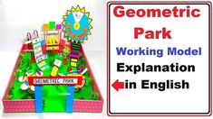 a sign that says geometric park working model explanation in english