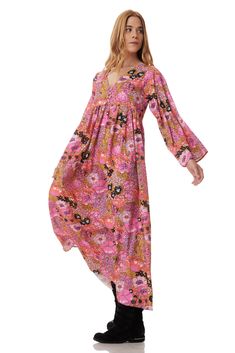 The color combination in the Hawaii Maxi dress is mesmerizing. Pair it with ankle boots or high heels for your glamorous evening. Enchanting, Mesmerizing, and a certified stunner this amazing piece will surely be a collection favorite.Color: Pink Sizes: Small/Medium, Fits Size 2 to 6 and Medium/Large, Fits Size 6 to 10 100% Rayon Made in IndiaModel Height: 5'7Bust: 32BWaist: 24Hips: 32 Unique Color Combinations, Pink Maxi Dress, Printed Maxi, Dress Pink, Printed Maxi Dress, Color Combination, Dressed Down, Everyday Look, Color Combinations