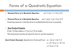 the formula for quadtictic notation is shown in this slide to show how many functions are