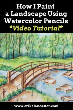 Best watercolor pencil tutorials Watercolor Pencil Tutorial, Using Watercolor Pencils, Pencil Landscape, Landscape Tutorial, Watercolour Birds, Watercolor Pencils Techniques, Tips For Artists, Beginner Drawing Lessons, Pencil Tutorial