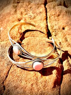 This cuff is part of the Live Collection. A lovely Native America handcrafted pink conch cuff. .925 sterling silver Conch Cuff, Conch, The Live, 925 Sterling Silver, Cuff, Sterling Silver, Silver, Pink