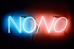 a neon sign with the word no on it