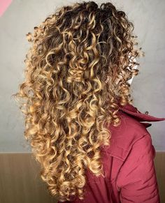 Curly Balayage Hair, Dyed Curly Hair, Crimped Hair