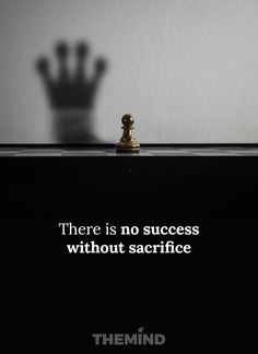 there is no success without sacrifice in this world - the mind motivational poster