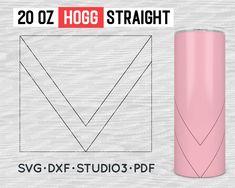 20oz hogg straight pink tumbler cup with the text, svg dxf studio