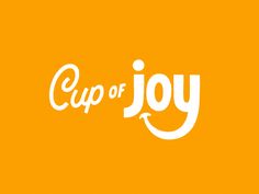 the cup of joy logo on an orange background