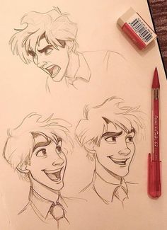 Disney Style Drawing, Disney Art Style, رسم كاريكاتير, الفن الرقمي, 얼굴 드로잉, Some Sketches, Character Design Sketches, Drawing Expressions, 캐릭터 드로잉