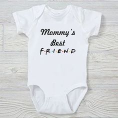 Mommy's Best Friend Onesie This adorable onesie / One Piece makes an excellent gift. All our Bodysuits / Onesies are high quality 100% cotton Gerber. We are professional printers and print every item the NEXT DAY so you no longer do you have to wait weeks for an item. We ship FIRST CLASS USPS. The design is printed on the front of the onesie. OUR GUARANTEE: 14 day return for any reason! Just return the item and we will re-print or Return your $$  Onesies sizes:  Newborn/ 0-3 month/ 3-6 month/ 6-9 month/ 12 month/ 18 month/ 24 month Some people say Gerber runs small so you may wish to order 1 size larger  WE HAVE A 100% POSITIVE FEEDBACK!!!! Any questions? Please email us. We also offer Custom Printed Onesies and Tee Shirts with your Text or Pictures ( or Both ) Please check out our other a Casual Letter Print Onesie As Gift, Casual Personalized White Onesie, Casual White Personalized Onesie, White Onesie For Summer Gift, White Onesie As Summer Gift, Summer Gift White Onesie, Casual Summer Onesie As Gift, Mother's Day White Onesie With Letter Print, Cricut Clothes