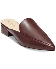 Formal Fall Synthetic Mules, Fall Formal Synthetic Mules, Classic Flat Mules For Fall, Formal Closed Toe Mules For Fall, Formal Fall Slip-on Mules, Fall Formal Flat Mules, Formal Fall Mules With Round Toe, Classic Medium Width Mules For Fall, Classic Fall Mules Medium Width