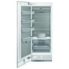 an open refrigerator with the door wide open