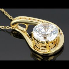 Nib/Bella Luce/Dillenium Cut/4.97ctw/Round Eterno/18k Yellow Gld Over Ss Pendant W Chain/Pendant Is Approx 13/16"Lx1/2"W & 2mm Bail W 18" Cable Chain/Spring Ring Close/Diamond Equivalent Weight Is 2.94ctw/Aaa Cz's/Dillenium-A Well-Designed New Diamond Cut W 100 Facets/& Original Appearance(Terms Of External Symmetry) Dillenium's Angles Allows U 2 Distinguish More Colors Of The Spectrum/ Compared 2 A Standard Round Cut Diamond/Bella Luce Designed 4 Every Gal/Wear To Coffee Or A Formal Occasion! U 2, Timeless Treasures, Chain Pendant, Round Cut Diamond, Chain Pendants, Diamond Cut, 2 A, Cable Chain, Spring Rings