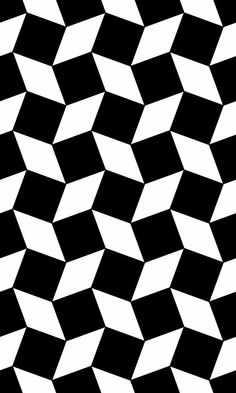 an abstract black and white pattern that is very similar to the shape of a cube