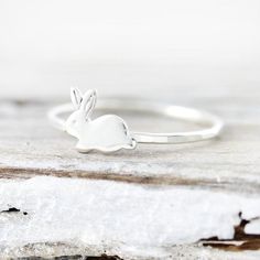 Cute Handmade Sterling Silver Jewelry, Cute Handmade Silver Jewelry, Handmade Cute Sterling Silver Jewelry, Cute Silver Ring Jewelry, Cute Handmade Sterling Silver Rings, Handmade Cute Sterling Silver Rings, Bunny Ring, Bunny Earrings, Cute Rings