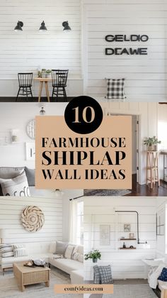 the top 10 farmhouse style wall decor ideas for your living room or bedroom in white and black