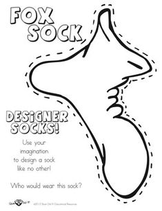 a black and white poster with the words fox sock