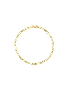 Metal: 10K Yellow Gold Figaro Chains, Figaro Chain, 10k Gold, Bracelet Gift, Chain Bracelet, Yellow Gold, Bracelet, Chain, Yellow