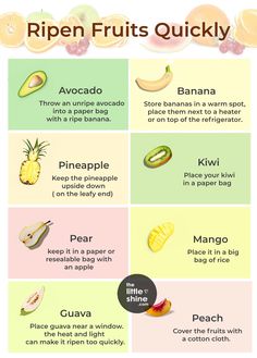 the different types of fruits are shown in this chart, which shows how to eat them