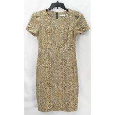 Calvin Klein Women's Size 12 Round Neck Tweed Sheath Dress, Beige 1 Day Handling Time From Houston,Tx Satisfaction Guaranteed Or Your Money Back! New Items Are Added Every Week. ***Item Note: Please Note That The Items Color Is As Shown In The Pictures; The Item Will Be Described Based On What We See, But Please Make Your Own Interpretation Of The Color.*** Brand: Calvin Klein Style: Sheath Dress Size: 12 Material: See Photos Condition: New Without Tags Sku: S7 - 21 Shipping All Items Are Shippe Fitted Short Sleeve Tweed Dress, Casual Fitted Tweed Dress With Short Sleeves, Casual Fitted Short Sleeve Tweed Dress, Fitted Casual Tweed Dress With Short Sleeves, Dress Beige, Calvin Klein Woman, Womens Calvin Klein, Houston Tx, 1 Day