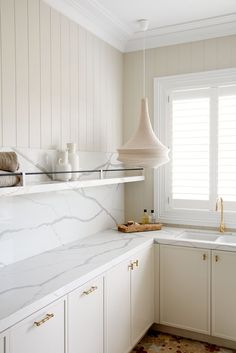 We love how easily Hardie™ Groove Lining perfectly complements the tiles in this light-filled butler's pantry. The smooth integration adds a touch of elegance, creating a cohesive and stylish atmosphere. Needing some inspiration for your next renovation project? Just follow the link ✨ #JamesHardieAU Dulux Colours, Dulux Australia, Colour Palate, Kitchen Bench, Marble Kitchen, Stone Kitchen, House Bedroom