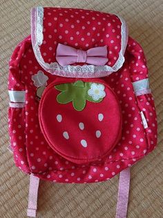 Cute Strawberry Things, Cutecore Accessories, Strawberry Items, Sanrio Backpack, Strawberry Stuff, Strawberry Things, Strawberry Bag, Strawberry Fields Forever, Cute Strawberry