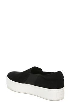 A bold bumper sole boosts a street-chic sneaker in a sleek, sporty silhouette. Style Name:Vince Warren Platform Sneaker (Women). Style Number: 5193531. Platform Slip On Sneakers, Chic Sneakers, Platform Sneaker, Sneakers Outfit, Street Chic, Women Style, Leather Working, Black Suede, Slip On Sneaker