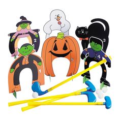 halloween cutouts are arranged on top of each other