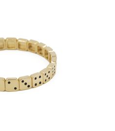 THE DICE BRACELET – lisa-gozlan-US Dice Bracelet, Wrist Stack, Gold Everything, Wrist Stacks, Roll The Dice, Square Beads, Enamel Bracelet, Square Bead, Classic Chic