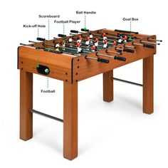 an image of a foosball table with instructions