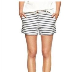 Gap Women’s Sun Kissed Shorts Navy White Size 16 Sits Below The Waist Easy Through The Hip And Thigh 3 1/4” Inseam See Pictures For Measurement #07194 Gap Bottoms With Built-in Shorts For Summer, Chic Summer Bottoms From Gap, Gap Summer Shorts, Gap High-waisted Summer Shorts, Gap Casual Blue Shorts, Casual Blue Gap Shorts, Gap Casual High-waisted Shorts, Gap Cotton Summer Bottoms, Summer Cotton Bottoms By Gap