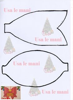 two paper cut outs with christmas trees on them and the words usa le manni