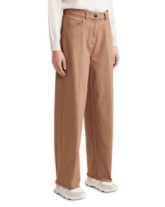 Peserico Wide Leg Pants Chic Brown Wide Leg Full-length Pants, Luxury Wide-leg Khaki Pants, Brown Wide-leg Elastane Pants, Non-stretch Brown Wide Leg Pants With Pockets, Beige Wide Leg Pull-on Bottoms, Lounge Sweater, Diamond Fashion Jewelry, Stuart Weitzman Boots, Watch Trends