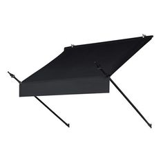 a black umbrella on a white background