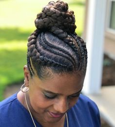 60 Inspiring Examples of Goddess Braids Goddesses Braids, Cornrow Updo, Cornrows Updo, Goddess Braid, Fav Hairstyles, Updos Hair, Braids Updo